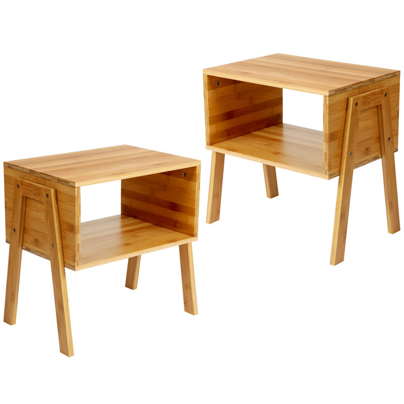 Ebern Designs Jaecyon Solid Wood End Table Set & Reviews Wayfair